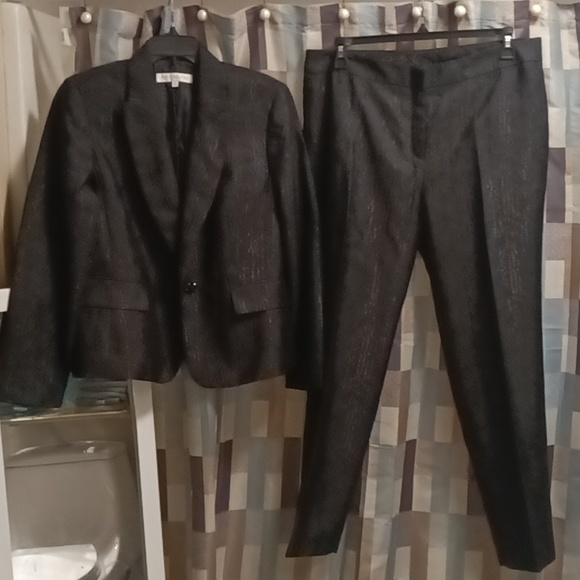 FINAL PRICE NWOT NIPON BOUTIQUE black, 2-pc pantsuit w flap pockets 14 - Picture 3 of 16